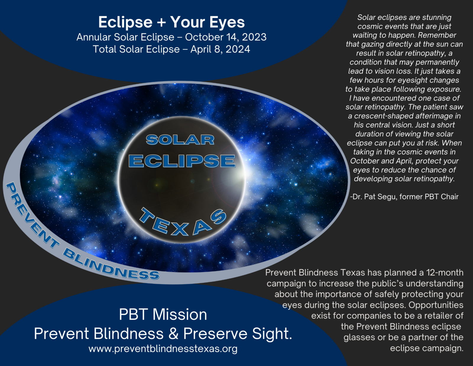 Solar Eclipse + Your Eyes Prevent Blindness Texas