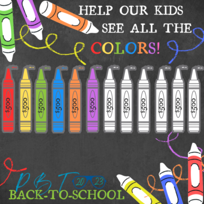 BTS Donor Crayon Graphic 2023 six crayons filled